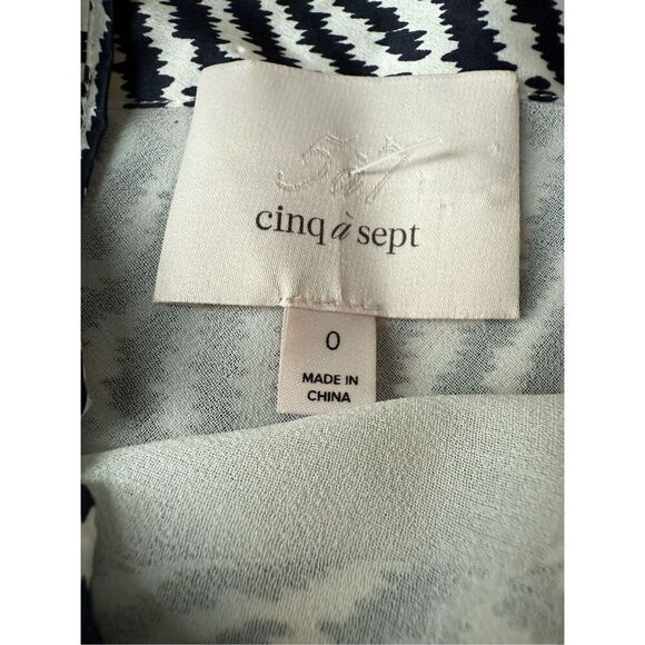 Cinq Sept Christel Silk Side Ruched Ruffled Midi Dress Size XS/0 - Picture 8 of 10